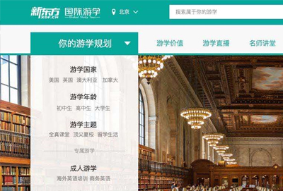 網(wǎng)站建設(shè)案例-新東方游學(xué)
